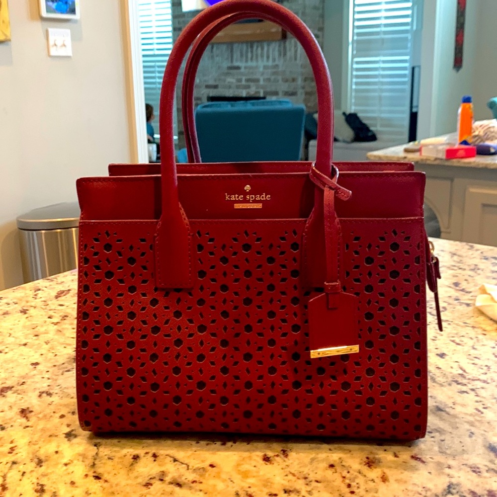 Small Maroon Handbag with shoulder strap